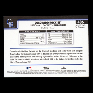Colorado Rockies 2025 Topps Team Card Rockies