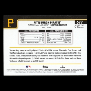 Pittsburgh Pirates 2025 Topps Team Card Pirates