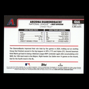 Arizona Diamondbacks 2025 Topps Team Card Diamondbacks