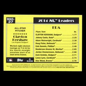 Clayton Kershaw 2025 Topps '90 Topps All Star Dodgers