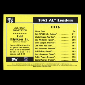 Cal Ripken Jr. 2025 Topps '90 Topps All Star Orioles