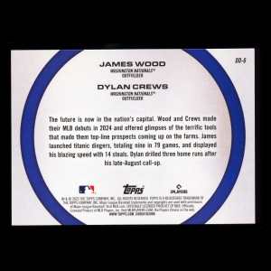 Dylan Crews James Wood 2025 Topps Dynamic Duos Nationals