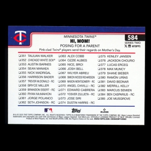 Carlos Correa 2025 Topps Checklist Rainbow Foil Twins