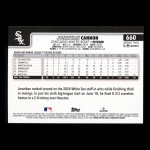 Jonathan Cannon 2025 Topps Holo Foil White Sox
