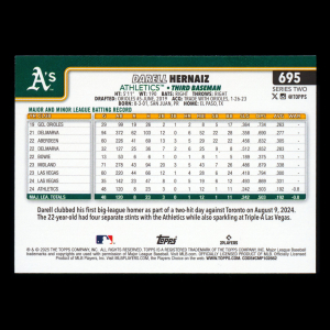 Darell Hernaiz 2025 Topps Rainbow Foil Athletics