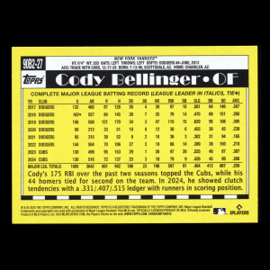 Cody Bellinger 2025 Topps '90 Topps Series 2 Yankees