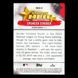 Spencer Strider 2025 Topps Stars of MLB Braves
