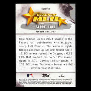 Gerrit Cole 2025 Topps Stars of MLB Yankees