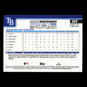 Mason Montgomery RC 2025 Topps Rookie Rays