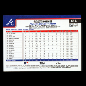 Grant Holmes RC 2025 Topps Rookie Braves