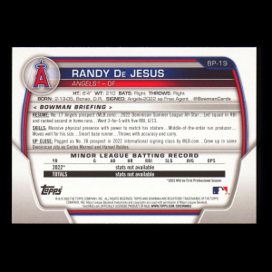 Randy De Jesus 2023 Bowman Prospects Angels