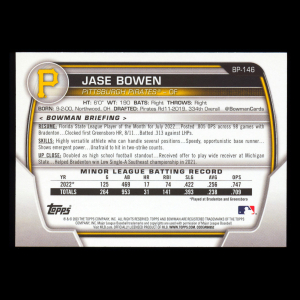 Jase Bowen 2023 Bowman Prospects Pirates
