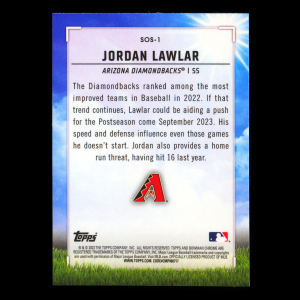 Jordan Lawlar 2023 Bowman Chrome Sights on September Diamondbacks