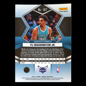 PJ Washington Jr. 2021-22 Panini Mosaic Mosaic Green Hornets