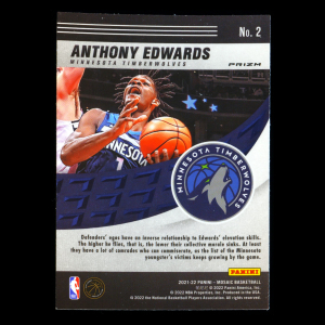 Anthony Edwards 2021-22 Panini Mosaic Elevate Mosaic Timberwolves
