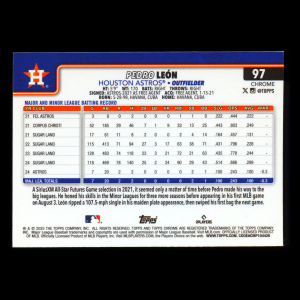 Pedro Leon RC 2025 Topps Chrome Logofractor Rookie Astros