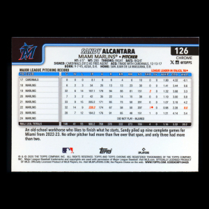 Sandy Alcantara 2025 Topps Chrome Logofractor Dodgers