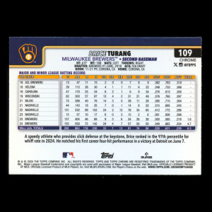Brice Turang 2025 Topps Chrome Brewers