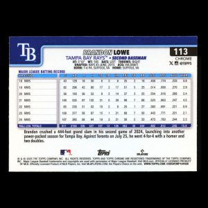 Brandon Lowe 2025 Topps Chrome Rays
