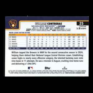 William Contreras 2025 Topps Chrome Brewers