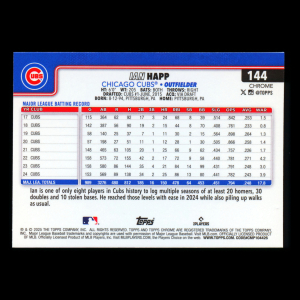 Ian Happ 2025 Topps Chrome Cubs