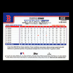 Trevor Story 2025 Topps Chrome Red Sox