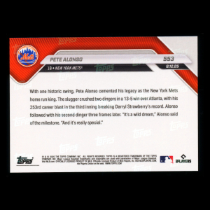 Pete Alonso 2025 Topps Now New Mets HR King After 253rd Longball | 553 (16)