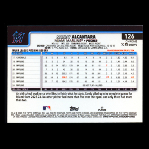 Sandy Alcantara 2025 Topps Chrome Marlins
