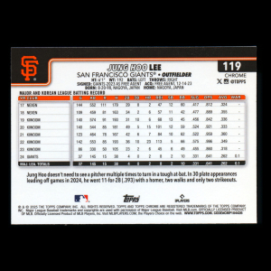 Jung Hoo Lee 2025 Topps Chrome Giants