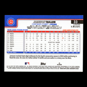 Jameson Taillon 2025 Topps Chrome Cubs