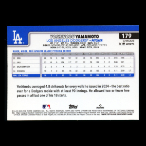 Yoshinobu Yamamoto 2025 Topps Chrome Dodgers