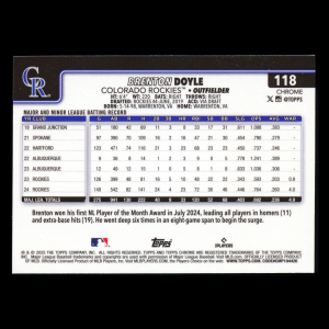 Brenton Doyle 2025 Topps Chrome Rockies