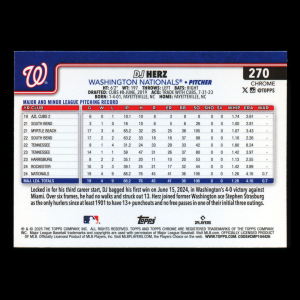 DJ Herz RC 2025 Topps Chrome Rookie Nationals