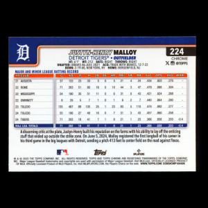 Justyn-Henry Malloy RC 2025 Topps Chrome Rookie Tigers