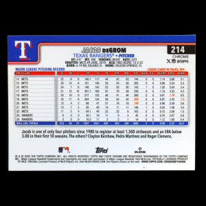 Jacob deGrom 2025 Topps Chrome Logofractor Rangers