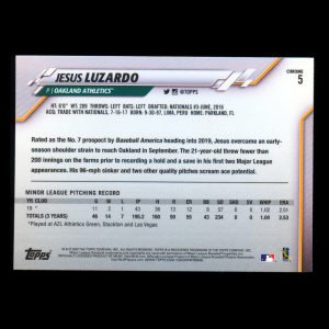 Jesus Luzardo RC 2020 Topps Chrome Rookie Athletics