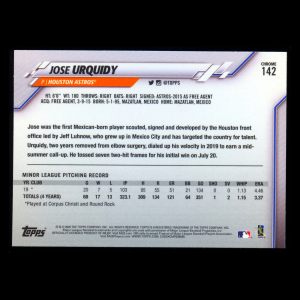 Jose Urquidy RC 2020 Topps Chrome Rookie Astros