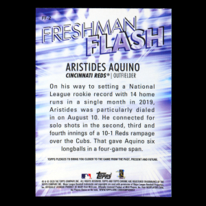 Aristides Aquino RC 2020 Topps Chrome Freshman Flash Rookie Reds