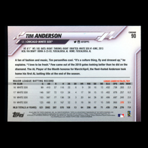 Tim Anderson 2020 Topps Chrome White Sox