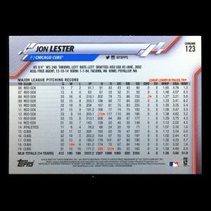 Jon Lester 2020 Topps Chrome Cubs