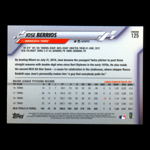 Jose Berrios 2020 Topps Chrome Twins