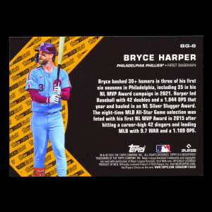 Bryce Harper 2025 Topps Update Black Gold Phillies