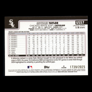 Michael Taylor 2025 Topps Update Gold White Sox 1739/2025