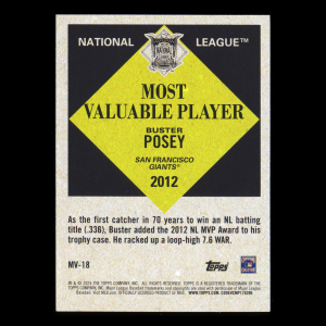 Buster Posey 2025 Topps Update Most Valuable Giants