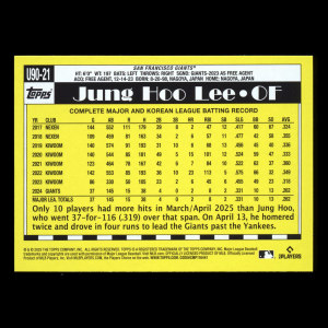 Jung Hoo Lee 2025 Topps Update '90 Topps Giants