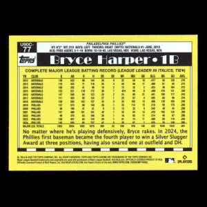 Bryce Harper 2025 Topps Update '90 Topps Silver Pack Chrome Phillies