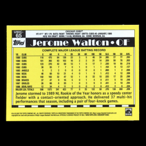 Jerome Walton 2025 Topps Update '90 Topps Silver Pack Chrome Cubs