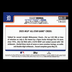 Tarik Skubal 2025 Topps Update All-Star Game Tigers