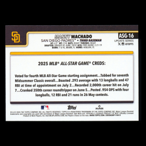 Manny Machado 2025 Topps Update All-Star Game Padres