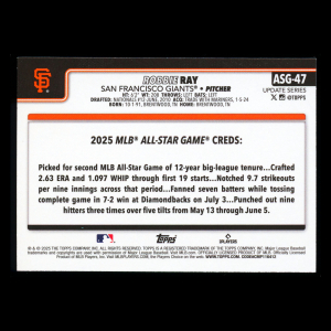 Robbie Ray 2025 Topps Update All-Star Game Giants